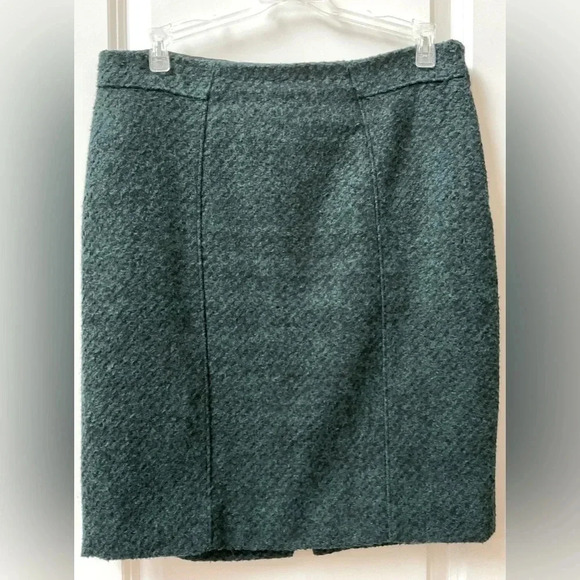 Banana Republic Marled Green Wool Skirt - Picture 1 of 4